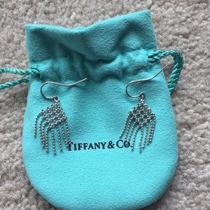 Tiffany and Co White Gold Fringe Drop Earrings